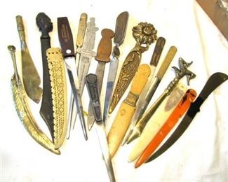 Just a sampling of the letter openers we found...located in the tent with the trench art & antique tools