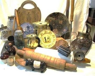 Quimper pottery, mini stoneware jugs and unusual jars