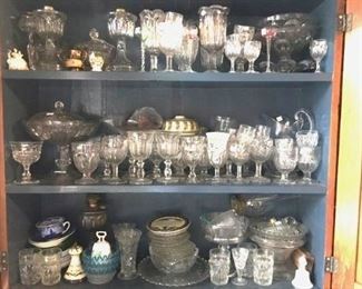 Just a small sampling Early American Pattern Glass (EAPG) and Flint Glass