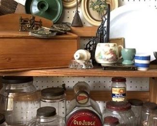 Old advertising and canning jars available...just a sampling of what is available