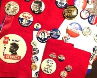 Vintage political pinback button collection