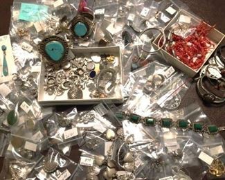 Just a sampling of some of the sterling silver jewelry available