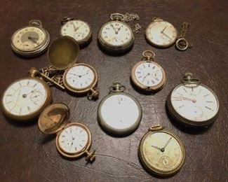 Vintage pocket watchs...also available wristwatches 