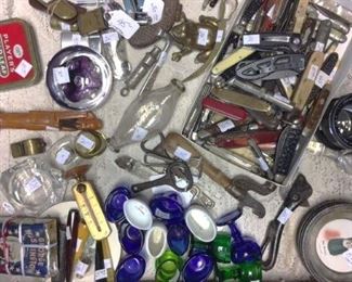 Pocket knives, eye cups, lighters and wide variety of treasures