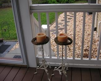 metal candle holdersporch