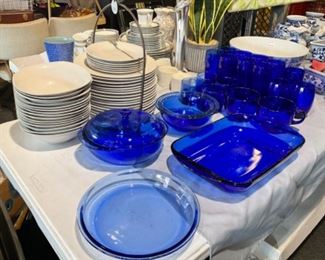 Colbalt Bakeware, Dishes and Glasses