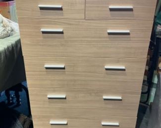 Contemporary 8 Drawer Highboy Dresser 