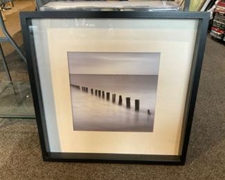 Framed Picture of Water and Pilings