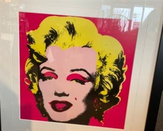 Beautifully Framed Andy Warhol Artwork of Marilyn Monroe. 