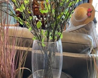 Pussy Willows in a Beautiful Clear Glass Vase