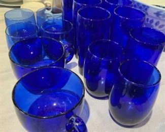 Cobalt Blue Glassware and Dishes