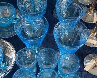 Rare blue depression glass