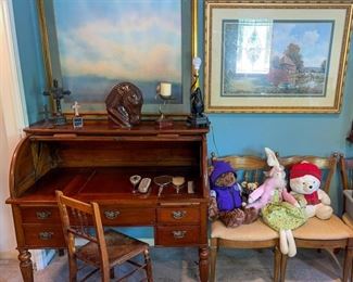 Antique Roll Top Desk