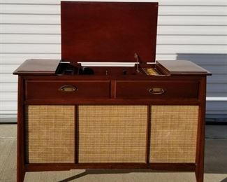 Silvertone Stereo Radio Console Record Player 