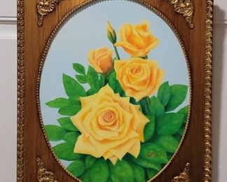Beautiful Floral Painting by D Mock