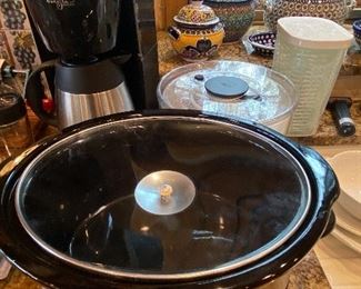 Crockpot, Instapot, OXO salad spinner