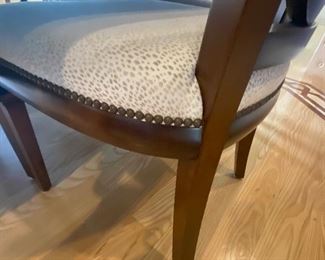 Details of legs on dining chair.  