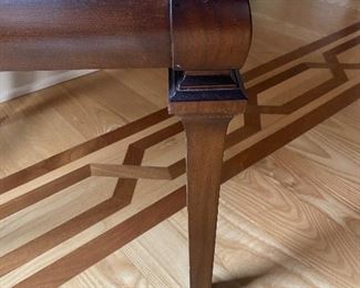 Front leg detail of dining chairs