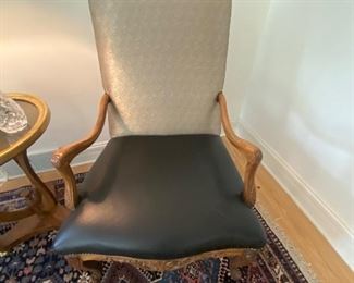 Horchow wood arm chair