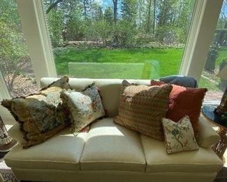 Custom made ray silk neutral sofa #2