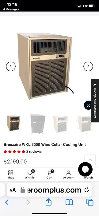Breezaire WKL300 Wine Cellar Cooling Unit
