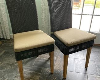 48_____ NOW $50 was $70 Pair of chairs wicker • 36T x 20 x 17 W 