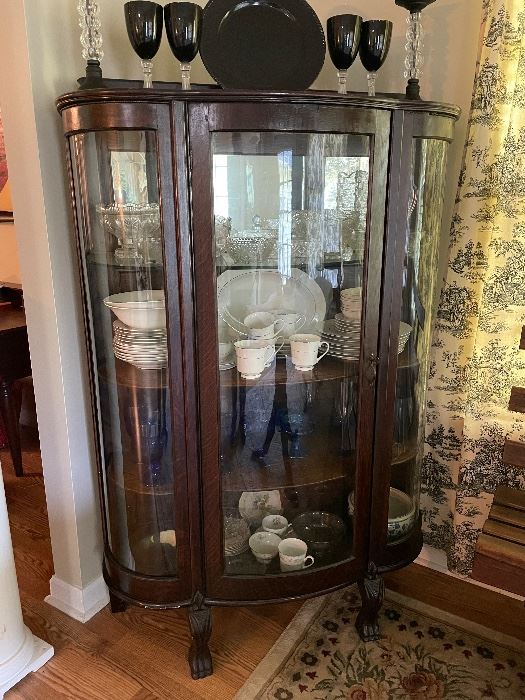 Victorian Oak China Cabinet