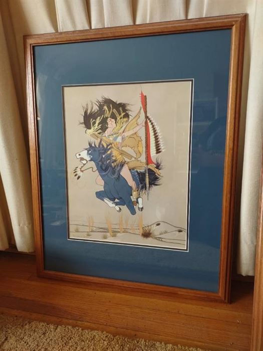 Framed Blackbear Bosin print 30 x 24 in