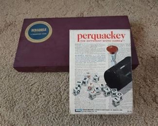Scrabble 1953 and Perquackey 1970 games