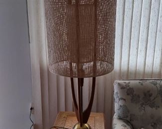 Adrian Pearsall Era Teak Wood Mid Century Modern Lamp
