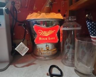 Miller High Life light Up Beer Bucket