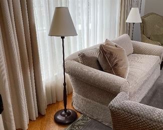 floor lamp, rug and Kravet sofa