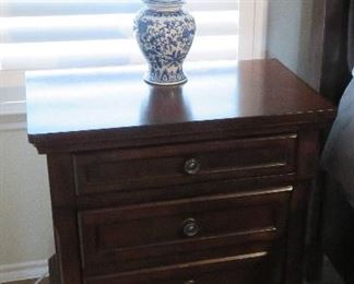 1 of 2 nightstands and lamps