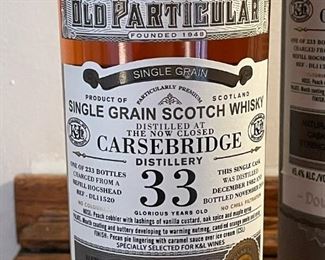 DOUGLAS LAING'S Old Particular Carsebridge 33-Year-Old Single Cask Single Grain Scotch Whisky