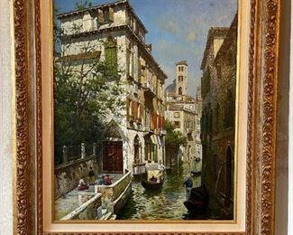 "Venise Ma Daure" Original Oil on Canvas by B BRICE