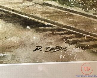 Original Watercolor by R DUBOIS