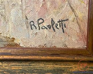 Original Oil on Panel by R PAOPETTI