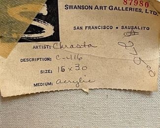 Original Oil on Canvas by ANNA CHRASTA