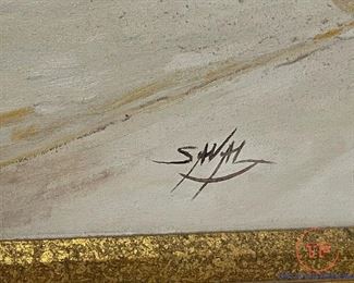 Original Oil on Canvas Euro Street Scene by SAVAL