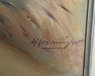 Original Oil on Canvas Nude by HELMUT BREUNINGER