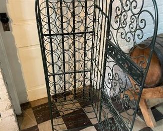 Heavy Cast Iron Locking Wine / Liquor Cabinet Stand