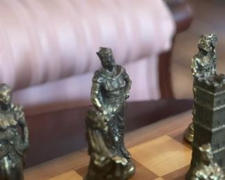 Vintage MERCURIO D’ORO Pewter Chess Set