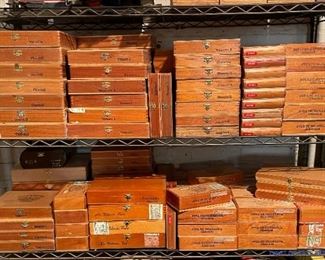 Collection of Wood Cigar Boxes