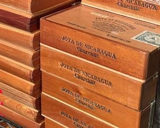 Collection of Wood Cigar Boxes