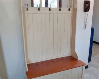 Hall coat rack bench