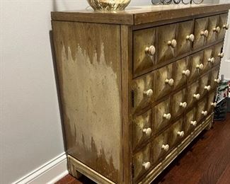 Hooker Furniture 2 drawer over cabinet chest with faux apothecary front