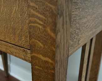 vintage tiger oak writing desk - prairie style