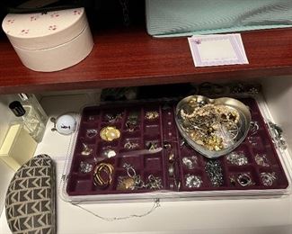women's clothing (S/M), shoes(7.5/8), handbags, jewelry including sterling silver and gold