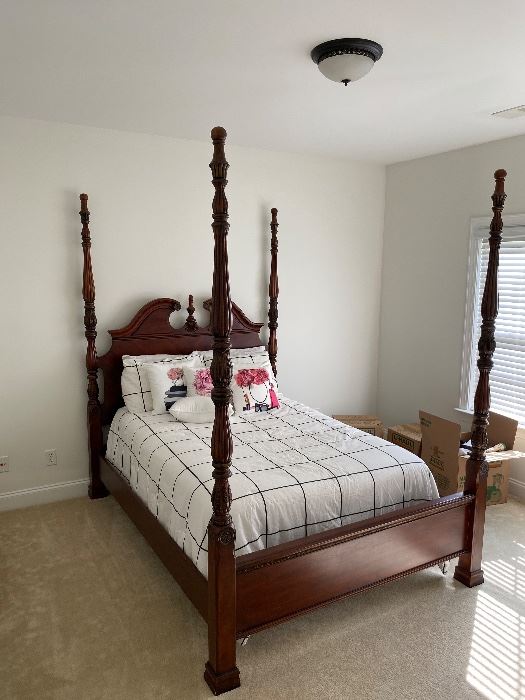 Beautiful four post bed.
