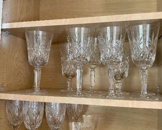 Crystal barware.
